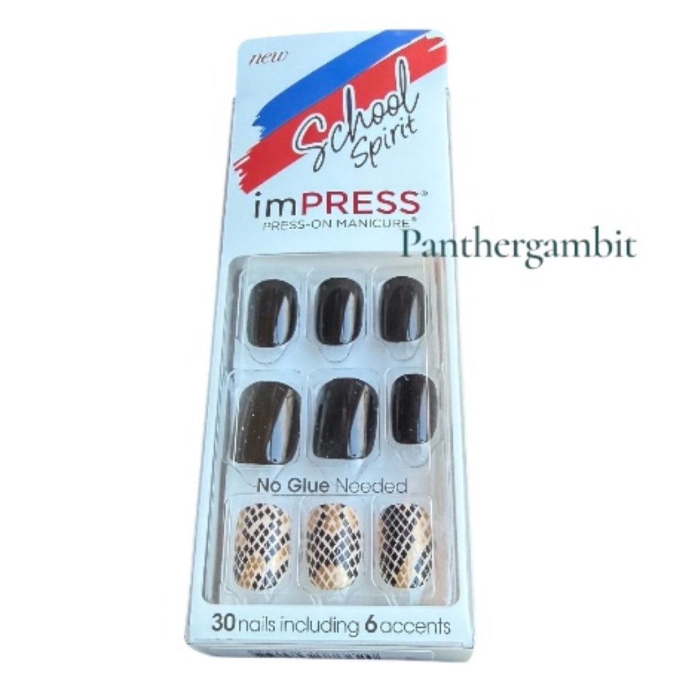 NEW Impress Nails Pattern Homecoming Fake Press On Nails